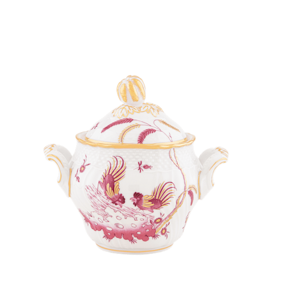 Сахарница с крышкой 300мл., ORO DI DOCCIA MAGENTA от Ginori 1735, 002RG00 FZU000010300G00170800