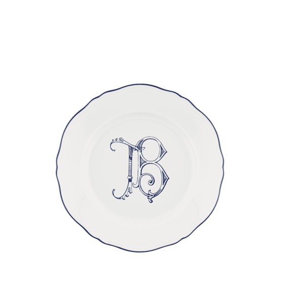Обеденная тарелка 26,5 см., CORONA MONOGRAM BLU от Ginori 1735, 003RG00 FPT110LX0265M01720000