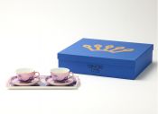 Набор из 2 -х чайных пар 220 мл.,  и  1 подноса,   ORIENTE ITALIANO AZALEA, Ginori, 003RG00 FX2401LXGENG00124500