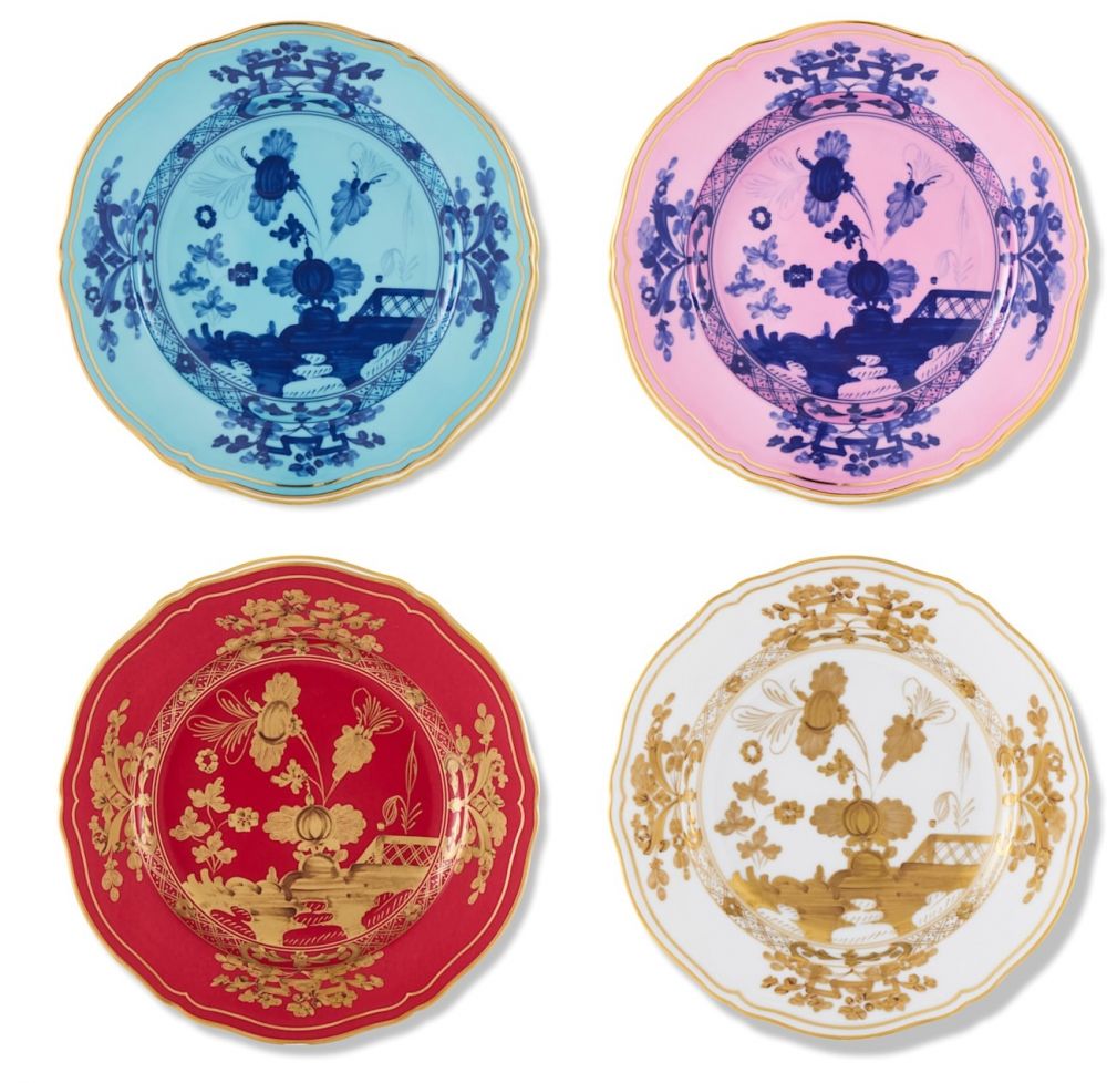 Таралка десертная 21 см.,  набор 4 шт., ORIENTE ITALIANO MIX - IRIS - AZALEA - RUBRUM - AURUM, Ginori, 003RG00 FX4110LX0210G00123590