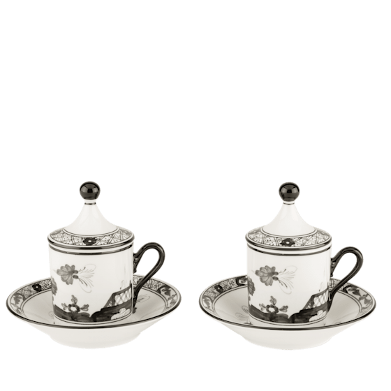 Набор из 2-х кофейных пар ORIENTE ITALIANO ALBUS от Ginori 1735, 004RG00 FX917601G00124000