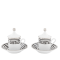 Набор из 2 кофейных пар с крышечками LABIRINTO NERO от Ginori 1735, 004RG00 FX917601G00125100