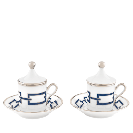 Набор из 2 кофейных пар с крышечками CATENE ZAFFIRO от Ginori 1735, 004RG00 FX917601G00125600