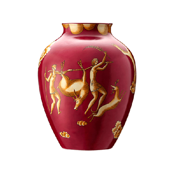 Ваза В29 см., TRASPOR.E UCCISIONE DAINO F.DO ROSSO от Ginori 1735, 016RG02 FA5338010290G09981100