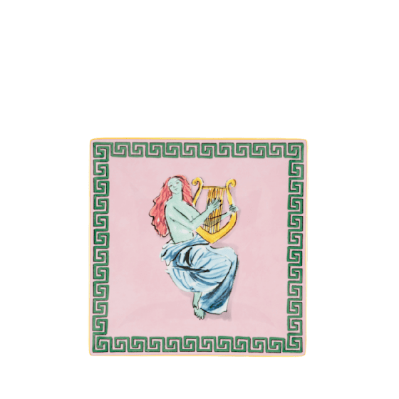 Квадратное блюдо 21 см., IL VIAGGIO DI NETTUNO - PINK от Ginori 1735, 017RG00 FPT120LX0.21G00130100