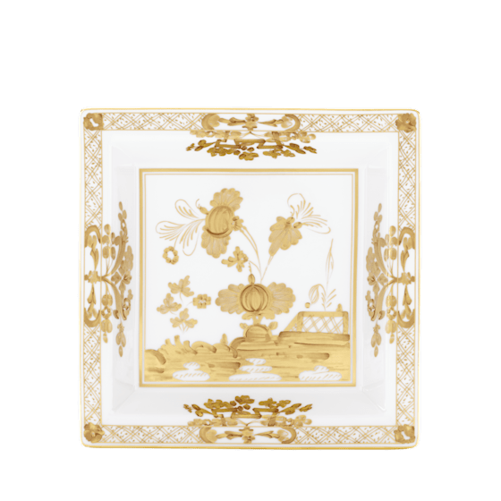Квадратное блюдо 24.5 см., ORIENTE ITALIANO AURUM от Ginori 1735, 017RG02 FG6836LX0245G00133000