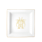 Квадратное блюдо 24.5 см., CORONA MONOGRAM ORO от Ginori 1735, 017RG02 FG6836LX0245M01720100