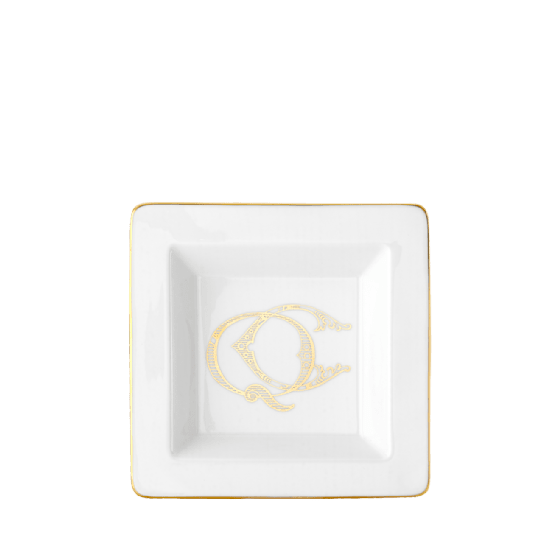 Квадратное блюдо 18 см.,
 CORONA MONOGRAM ORO от Ginori 1735, 017RG02 FG6837LX0180M01720100