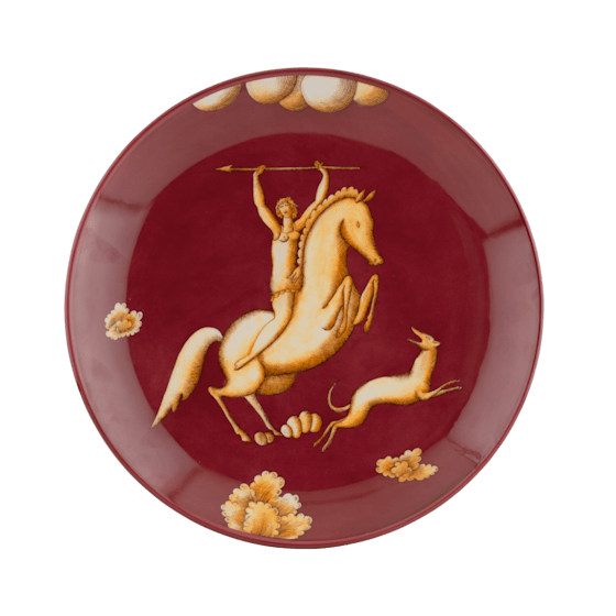 Тарелка 34,5 см., AMAZZONE C/GIAVELLOTTO F.DO ROSSO от Ginori 1735, 019RG00 FX6008010345G09980700