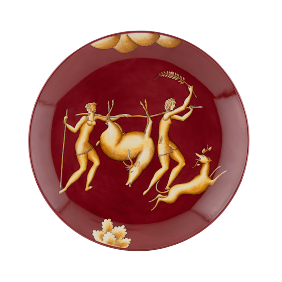 Тарелка 34,5 см., IL TRASPORTO DEL DAINO F.DO ROSSO от Ginori 1735, 019RG00 FX6008010345G09980800