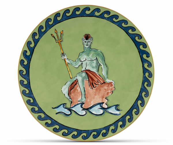 Блюдо 33 см., IL VIAGGIO DI NETTUNO VERDE, Ginori