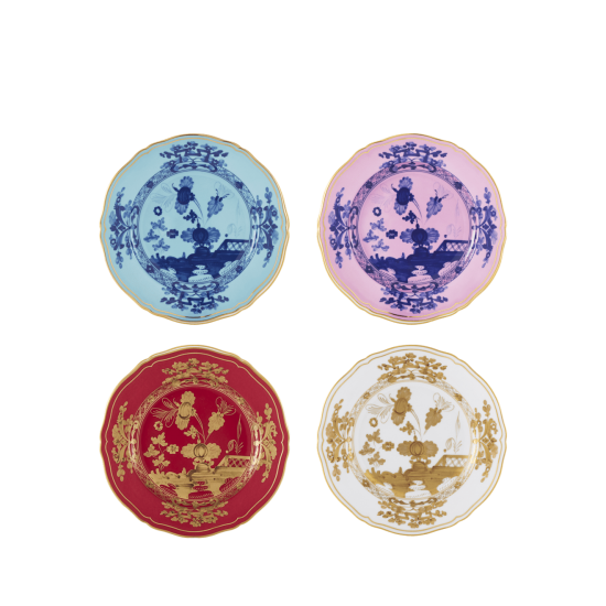 Тарелка десертная 21 см.,  набор 4 шт., ORIENTE ITALIANO MIX - IRIS - AZALEA - RUBRUM - AURUM, Ginori, 003RG00 FX4110LX0210G00123590