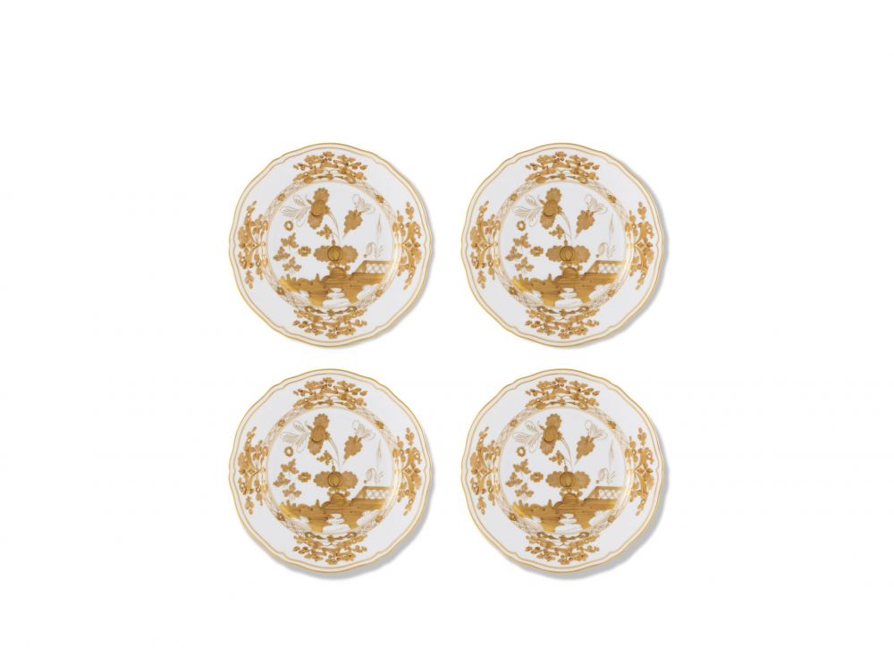 Тарелка десертная 21 см.,  набор 4 шт., ORIENTE ITALIANO AURUM, Ginori, 003RG00 FX4110LX0210G00133000