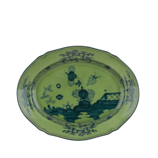 Блюдо овальное ORIENTE ITALIANO MALACHITE от Ginori 1735, 003RG00 FVS130010340G00123600