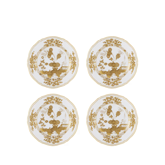 Тарелка десертная 21 см.,  набор 4 шт., ORIENTE ITALIANO AURUM, Ginori, 003RG00 FX4110LX0210G00133000