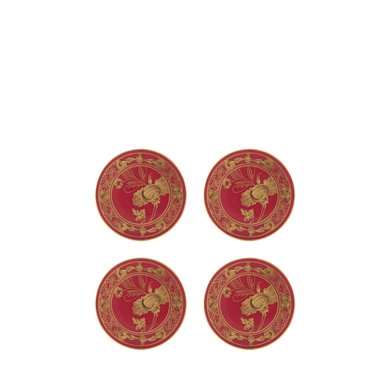 Тарелка десертная 9,5 см., набор 4 шт., ORIENTE ITALIANO RUBRUM, Ginori, 017RG00 FX6877LX0100G00132900
