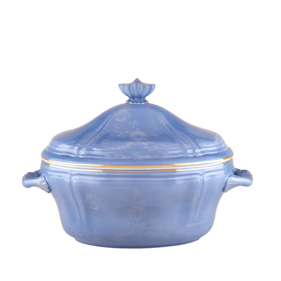 Овальная супница с крышкой 3850 мл., ORIENTE ITALIANO PERVINCA от Ginori 1735, 003RG00 FZP030010385G00124400