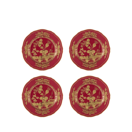 Тарелка десертная 21 см.,  набор 4 шт., ORIENTE ITALIANO RUBRUM, Ginori, 003RG00 FX4110LX0210G00132900
